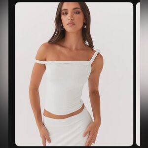 PEPPERMAYO | Solace Soul Twist Shoulder Top - Ivory